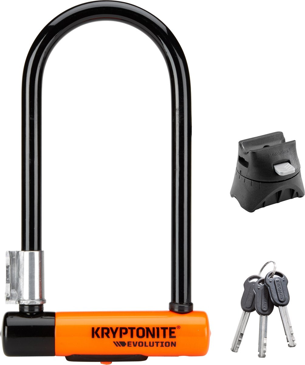 Antivol en U Kryptonite évolution - antivol art-3 - antivol en U en acier pour vélo et scooter électrique - 22,9x10,2 cm - noir