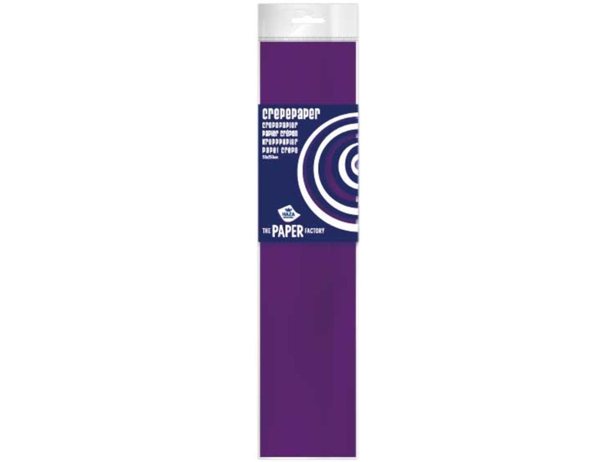Papier crépon Haza 50x250 violet, paquet de 10 rouleaux