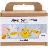 Creativ company mini hobby set décorations en papier, carton avec décoration, 1 set