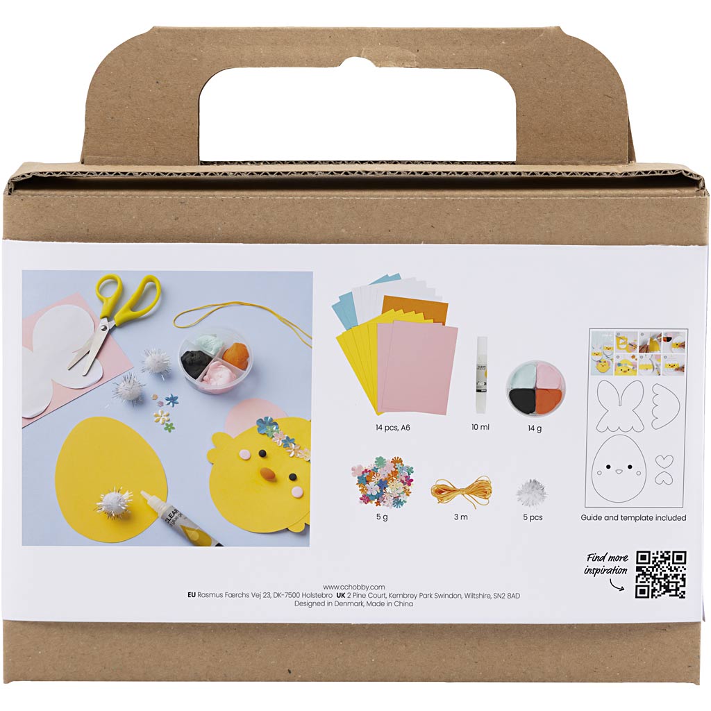 Creativ company mini hobby set décorations en papier, carton avec décoration, 1 set
