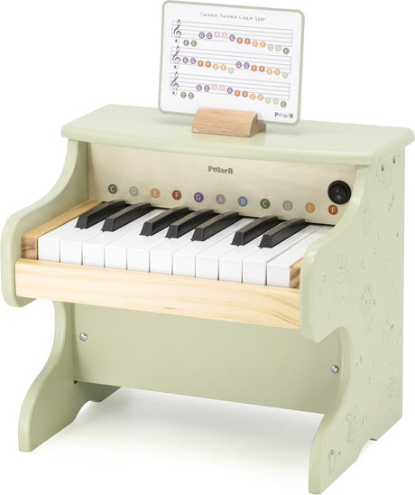 Piano pour enfants en bois Polarb avec livre de sons et de musique - jouets musicaux éducatifs 3+