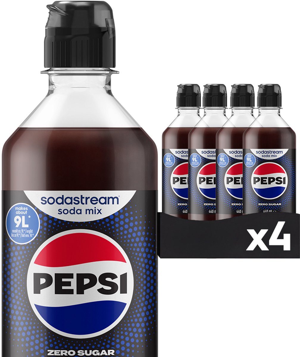 Sirop Sodastream Pepsi Cola Zero - paquet de 4