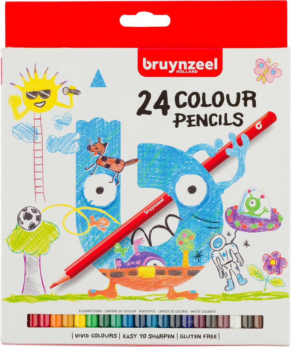 Crayons de couleur Bruynzeel 24 pièces