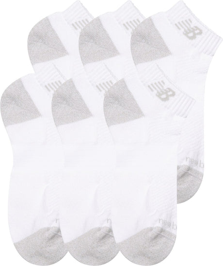 New balance active low cut chaussettes 6 pack chaussettes de sport unisexes - blanc