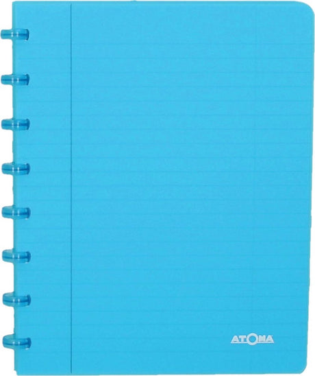 Carnet tendance Atoma, ft a5, 144 pages, carreaux 5 mm, turquoise transparent