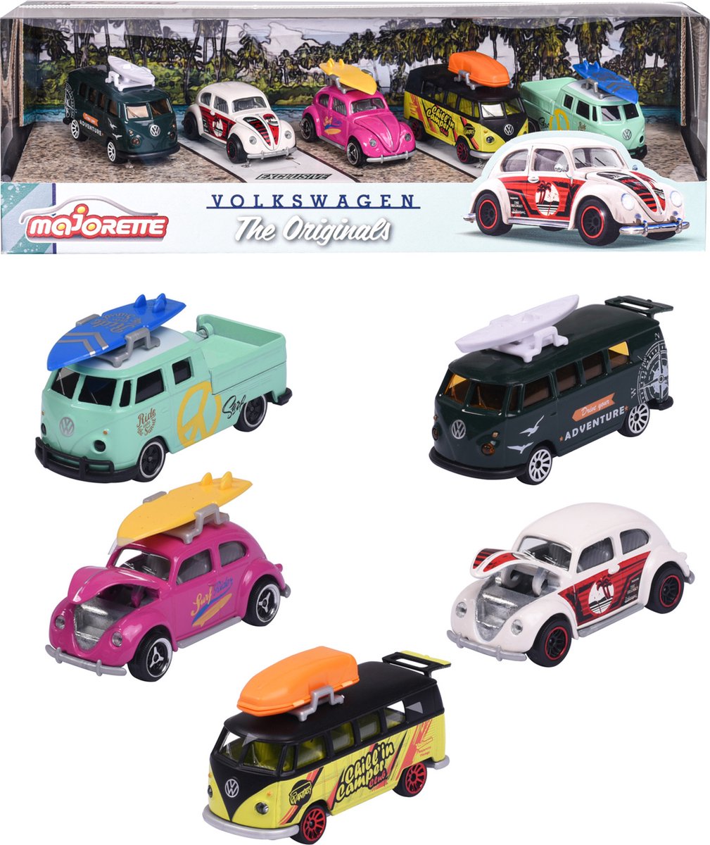Majorette Volkswagen les voitures de jeu originales, 5 pcs.