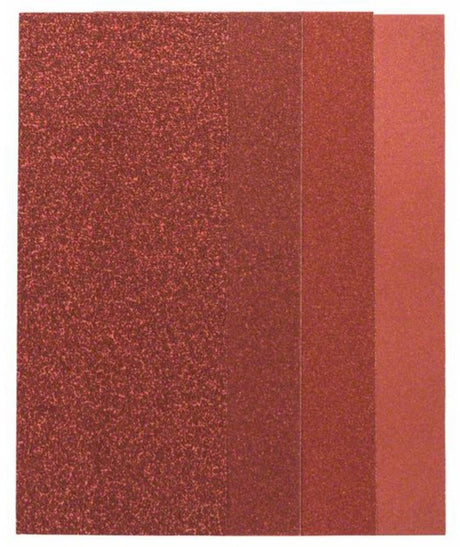 Jeu de 25 feuilles abrasives Bosch pour ponceuses orbitales non perforées 93 x 230 mm - grain 60 ; 80 ; 120 ; 240