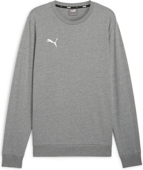 Pull de sport Puma teamgoal casuals ras du cou sweat pour homme - gris moyen chiné- blanc