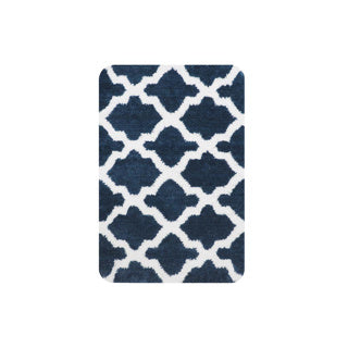 Tapis de bain maison hollandaise toulon 60x90 cm bleu foncé