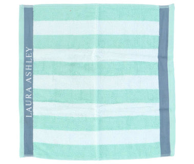 Torchon de cuisine Laura Ashley blanc + rayures menthe 50 x 50 cm