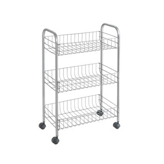 Metaltex tomado cuisine salle de bain chariot de rangement lugano 41x23x63 cm roues