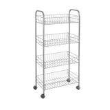 Metaltex chariot de rangement ascona gris