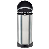 Poubelle à pédale Curver Decobin ovale 40l argent noir