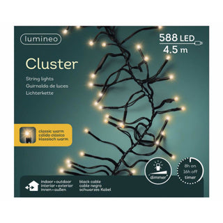 Cluster de Noël Lumineo chaleureux à l'intérieur comme à l'extérieur