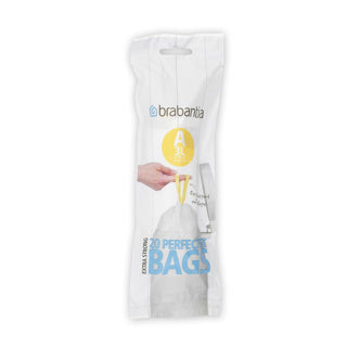 Sacs poubelle Brabantia perfectfit de 3 litres en rouleau de 20 sacs