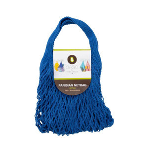 Sac filet Point-virgule anses courtes bleu 40x40cmbasic par | 10 pièces