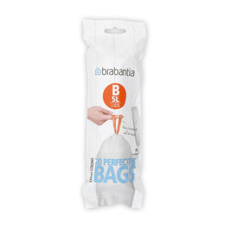 Sacs poubelle Brabantia perfectfit 5 litres b rouleau de 20 sacs