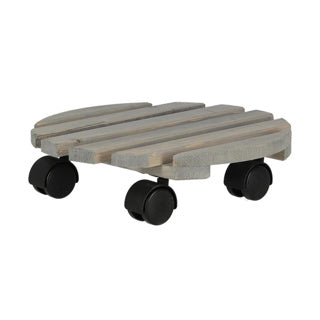Chariot gris rond d'extérieur