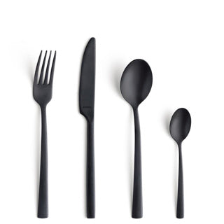 Amefa manille set de couverts vintage 16 pièces noir