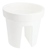 No brand boîte de balcon ronde 28 cm blanc