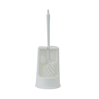 Brosse de toilette sans marque sans marque avec support - avec nettoyant pour bords - blanc