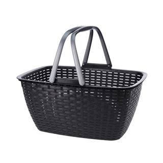 Panier à provisions avec poignées anthracite | 2 pièces