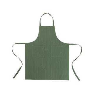 No brand Linen More Tablier de cuisine Indi Army Green 75 x 90 cm | 2 pièces