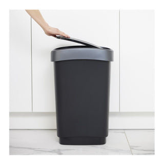 Rotho poubelle twist 50l noir