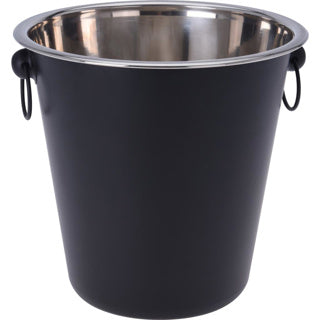 Seau à champagne en acier inoxydable noir mat | 2 pièces