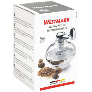 Moulin à muscade Westmark, avec espace de rangement, plastique inox, argent transparent, 69572260
