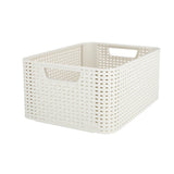 Panier de rangement style Curver taille m 18 l blanc