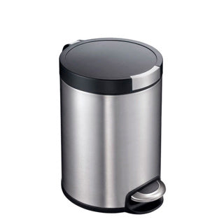 Poubelle à pédale Eko Poubelles Vepa artistique en acier inoxydable mat 5l