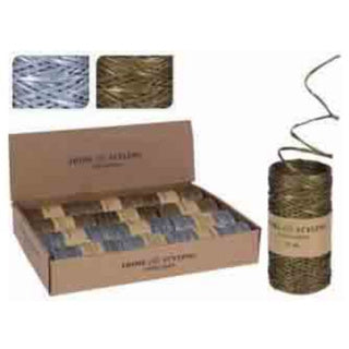 Ruban de Noël Home Stylisme avec fil métallique 2 assortis 25 mètres | 4 pièces