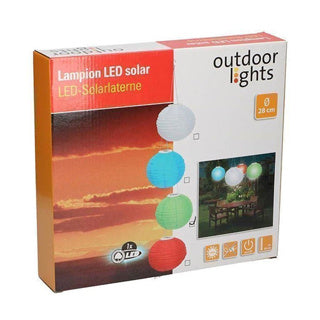 Lampion solaire LED 4 assortis 28cm