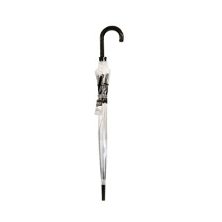 Esschert parapluie design oiseaux sur fil 83 cm transparent noir