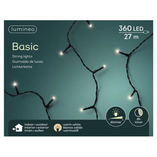 Lumineo Lumières de Noël LED bin bui 27 mètres blanc chaud 360 lumières