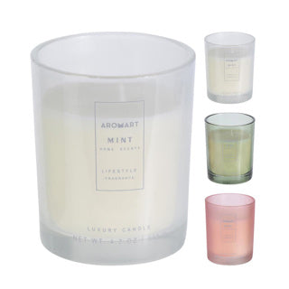 Bougie parfumée Aromart en verre 3 assortis | 2 pièces