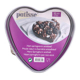 Moule à charnière coeur argenté Patisse 20 cm