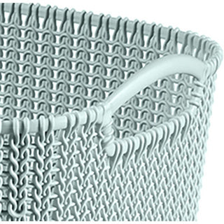Curver panier de rangement en tricot taille l 19 l bleu