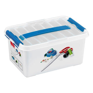 Boîte à couture Sunware q-line 6l avec insert - 30x20x14,5 cm - sans contenu