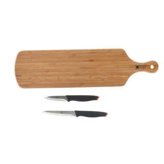 Planche à découper en bambou Richardson Sheffield avec 2 couteaux