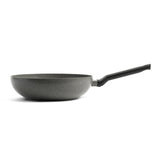 Poêle wok en céramique granite Bk 28 cm - 3,7 l - poêle wok induction - sans couvercle - passe au four jusqu'à 160 degrés - poignée froide - sans PFA - gris
