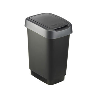 Rotho poubelle twist 10l noir