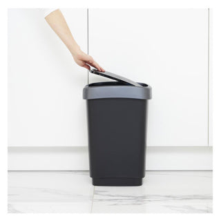 Rotho poubelle twist 10l noir