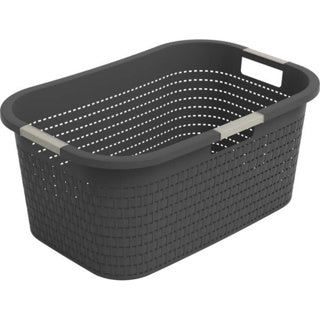 Rotho panier à linge country 40l anthracite
