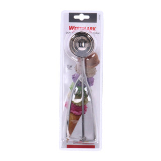 Westmark cuillère à glace cuillère à glace, avec manche en pince, longueur : 21,8 cm, acier inoxydable, professionnelle, argent, 62942270