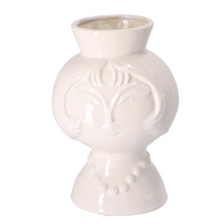 Vase Gusta avec visage ø16 5x23,5cm | 3 pièces