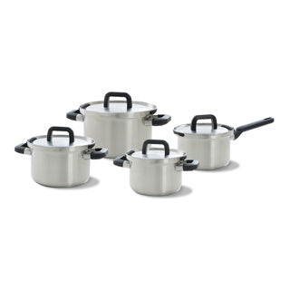 Bk flow cool set de casseroles 4 pièces en acier inoxydable