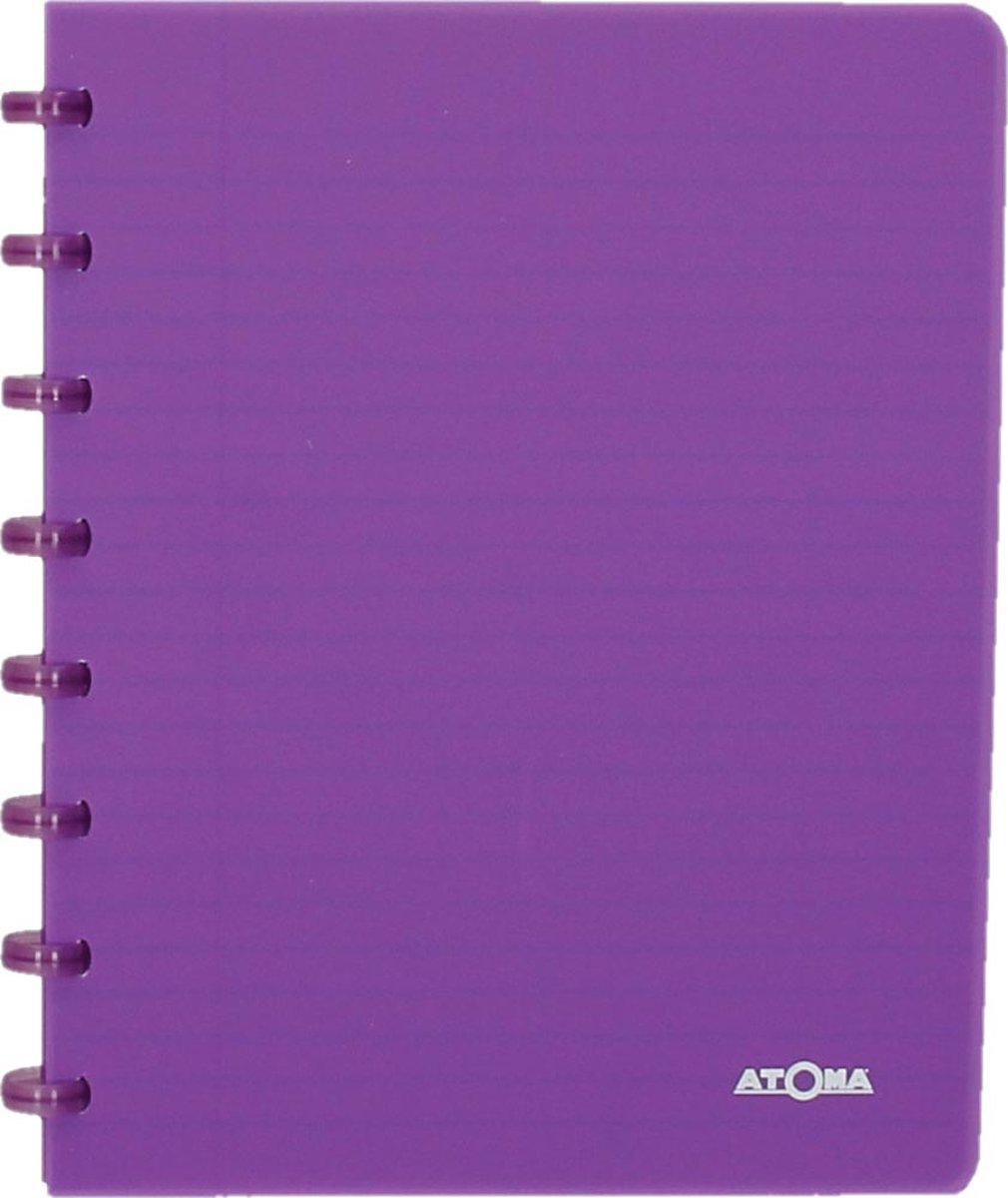 Atoma - carnet tendance | pi a5 | 144pages | plaid commercial | violet transparent