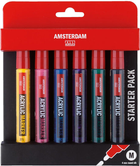 Ensemble de base de marqueurs acryliques Talens Amsterdam, 6 pcs.